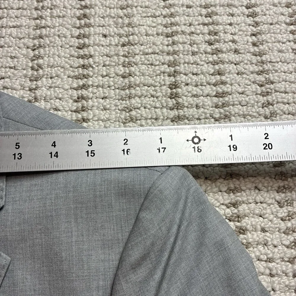 J Crew Ludlow Loro Piana Blazer Jacket 40L Gray 100% Wool Luxury Designer Preppy
